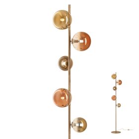   REDO 01-2785 Álló lámpa ROY LAMP 5X10W G9 MATT BRASS/GOLD+COFFEE IP20 (4.1.1)