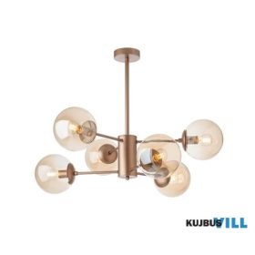   REDO 01-2943 MUNDI Mennyezeti lámpa 6 x max 28W  matt pezsgő, borostyán