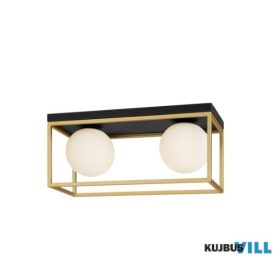   REDO 01-3054 ZODIAC Fali lámpa 2 x max 28W  matt fekete, sárgaréz