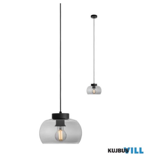 REDO 01-3066 CROMA Függeszték 1 x max 42W  fekete, füst szín