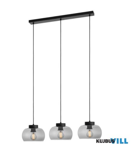 REDO 01-3068 CROMA Függeszték 3 x max 42W  fekete, füst szín