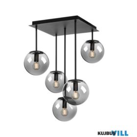   REDO 01-3070 BOLDY Mennyezeti lámpa 5 x max 28W  fekete, füst szín