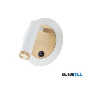   REDO 01-3089 CLOSER Fali lámpa 6W 3000K matt fehér, sárgaréz