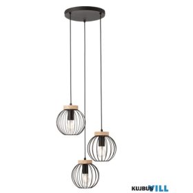   REDO 01-3137 TRELLIS Függeszték 3 x max 42W  matt fekete, barna