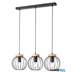   REDO 01-3138 TRELLIS Függeszték 3 x max 42W  matt fekete, barna