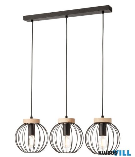 REDO 01-3138 TRELLIS Függeszték 3 x max 42W  matt fekete, barna