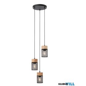   REDO 01-3142 STEM Függeszték 3 x max 42W  matt fekete, barna