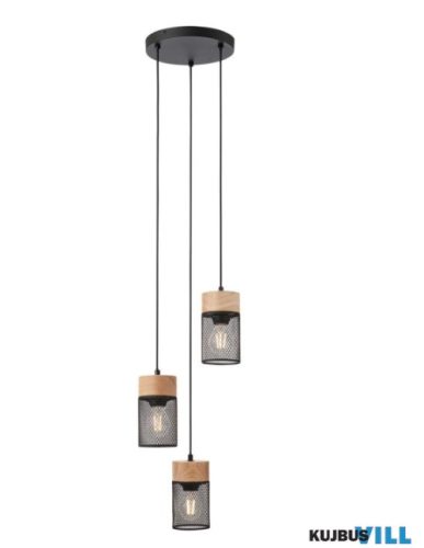 REDO 01-3142 STEM Függeszték 3 x max 42W  matt fekete, barna