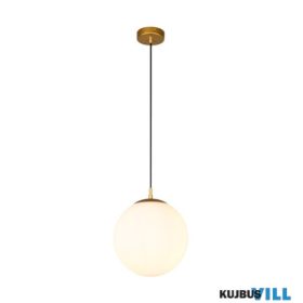   REDO 01-3153 BOWLING Függeszték 1 x max 42W  matt arany, fehér