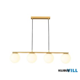   REDO 01-3155 BOWLING Függeszték 4 x max 42W  matt arany, fehér