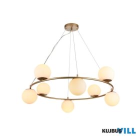   REDO 01-3159 BOWLING Függeszték 8 x max 28W  matt arany, fehér