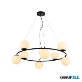   REDO 01-3160 BOWLING Függeszték 8 x max 28W  matt fekete, fehér