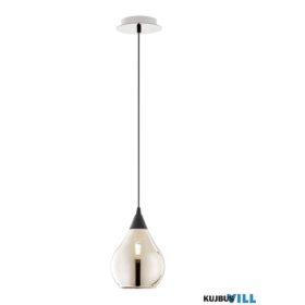   REDO 01-3190 TANNER Függeszték 1 x max 28W  fekete, króm, füst szín