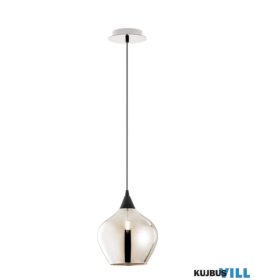   REDO 01-3191 TANNER Függeszték 1 x max 28W  fekete, króm, füst szín