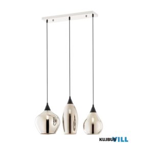   REDO 01-3193 TANNER Függeszték 3 x max 28W  fekete, króm, füst szín