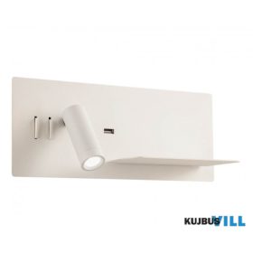   REDO 01-3314 Fali lámpa BROOK AP LED 1x8W+1x3W USB 3000K RIGHT WH(5.1.2)