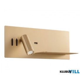   REDO 01-3315 Fali lámpa BROOK AP LED 1x8W+1x3W USB 3000K RIGHT GD(5.1.2)