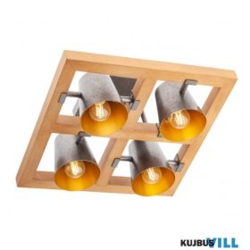   REDO 01-3496 OAKER Mennyezeti lámpa 4 x 28W  antik ezüst, barna