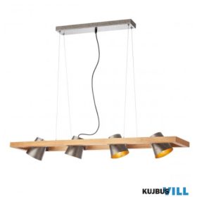 REDO 01-3497 OAKER Függeszték 4 x 28W  antik ezüst, barna