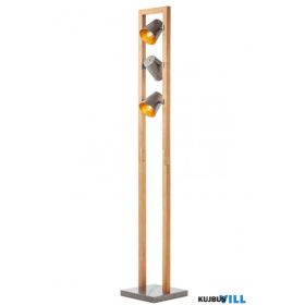   REDO 01-3498 OAKER Álló lámpa 3 x 28W  antik ezüst, barna