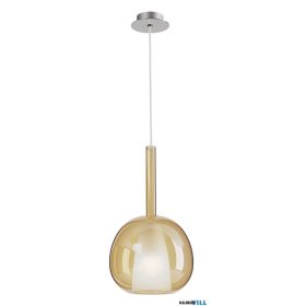 REDO 01-3642 TRESOR Függeszték 1 x 42W  króm, borostyán