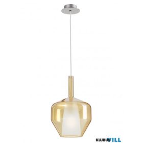 REDO 01-3649 TRESOR Függeszték 1 x 42W  króm, borostyán