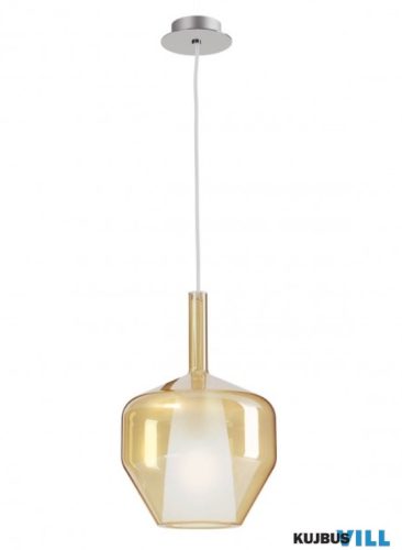 REDO 01-3649 TRESOR Függeszték 1 x 42W  króm, borostyán