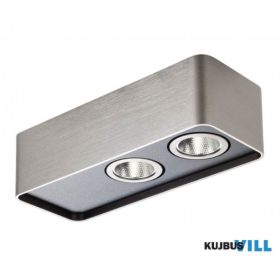   REDO 01-3691 Mennyezeti lámpa YUKI PL LED 10W 3000K L50 FOGGY NICKEL/BK (5.1.2)