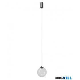   REDO 01-3957 Függeszték IRIDES SU LED 5W 3000K SBK/TRANSPARENT(5.1.2)