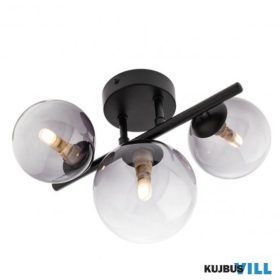   REDO 01-3988 ASTRA Mennyezeti lámpa 3 x 8W  matt fekete, füstszín