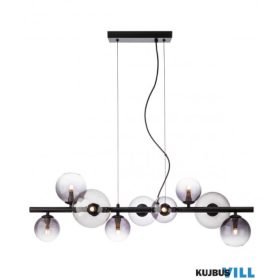   REDO 01-3989 ASTRA Függeszték 9 x 8W  matt fekete, füstszín