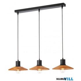 REDO 01-4056 FRESNO Függeszték 3 x 42W  matt fekete, barna