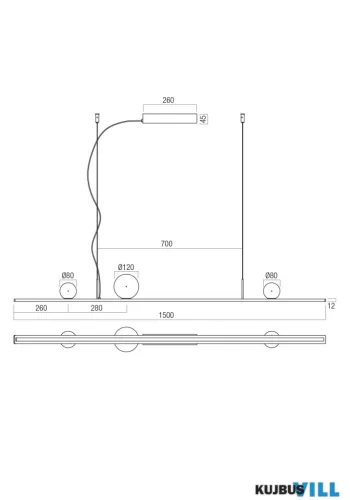 REDO 01-4300 DUNE SU LED 48W IP20 SBK/SMOKE 2700K (4.1.2)
