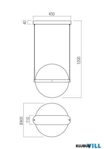 REDO 01-4374 ATLAS SU LED 34W IP20 BRASS GD 3000K (5.1.2)