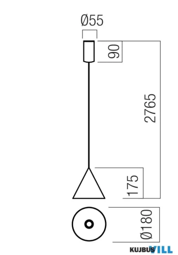 REDO 01-4596 KONOS SU  D180x175 10W 2700K ANTIQUE BRASS(5.1.2)