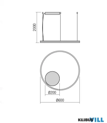 REDO 01-4871-DALI ORBIT SU LED 50W CCT 2700/3000K D600 BRASS (4.1.2)-DALI