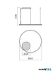 REDO 01-4872-DALI ORBIT SU LED 50W CCT 2700/3000K D600 SAND BLACK (4.1.2)-DALI