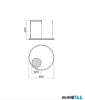 REDO 01-4872-TRIAC ORBIT SU LED 50W CCT 2700/3000K D600 SAND BLACK (4.1.2)-TRIAC