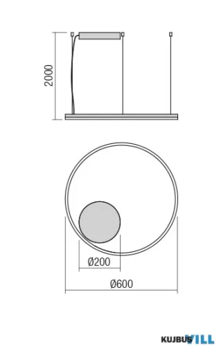 REDO 01-4873-DALI ORBIT SU LED 50W CCT 3000/4000K D600 SAND WHITE (4.1.2)-DALI