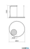 REDO 01-4874-DALI ORBIT SU LED 50W CCT 3000/4000K D600 BRASS (4.1.2)-DALI