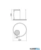 REDO 01-4875-TRIAC ORBIT SU LED 50W CCT 3000/4000K D600 SAND BLACK (4.1.2)-TRIAC