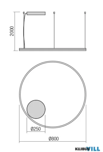 REDO 01-4876-DALI ORBIT SU LED 60W CCT 2700/3000K D800 SAND WHITE (4.1.2)-DALI
