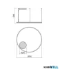REDO 01-4876-TRIAC ORBIT SU LED 60W CCT 2700/3000K D800 SAND WHITE (4.1.2)-TRIAC