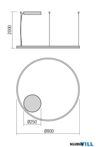 REDO 01-4879-DALI ORBIT SU LED 60W CCT 3000/4000K D800 SAND WHITE (4.1.2)-DALI