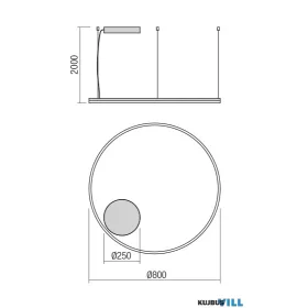  REDO 01-4880-DALI ORBIT SU LED 60W CCT 3000/4000K D800 BRASS (4.1.2)-DALI