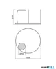 REDO 01-4880-TRIAC ORBIT SU LED 60W CCT 3000/4000K D800 BRASS (4.1.2)-TRIAC