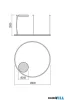 REDO 01-4881-TRIAC ORBIT SU LED 60W CCT 3000/4000K D800 SAND BLACK (4.1.2)-TRIAC