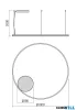 REDO 01-4884-DALI ORBIT SU LED 68 CCT 2700/3000K D1000 SAND BLACK (4.1.2)-DALI