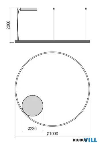 REDO 01-4885-DALI ORBIT SU LED 68 CCT 3000/4000K D1000 SAND WHITE (4.1.2)-DALI