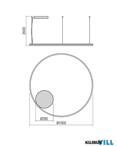 REDO 01-4885-TRIAC ORBIT SU LED 68 CCT 3000/4000K D1000 SAND WHITE (4.1.2)-TRIAC